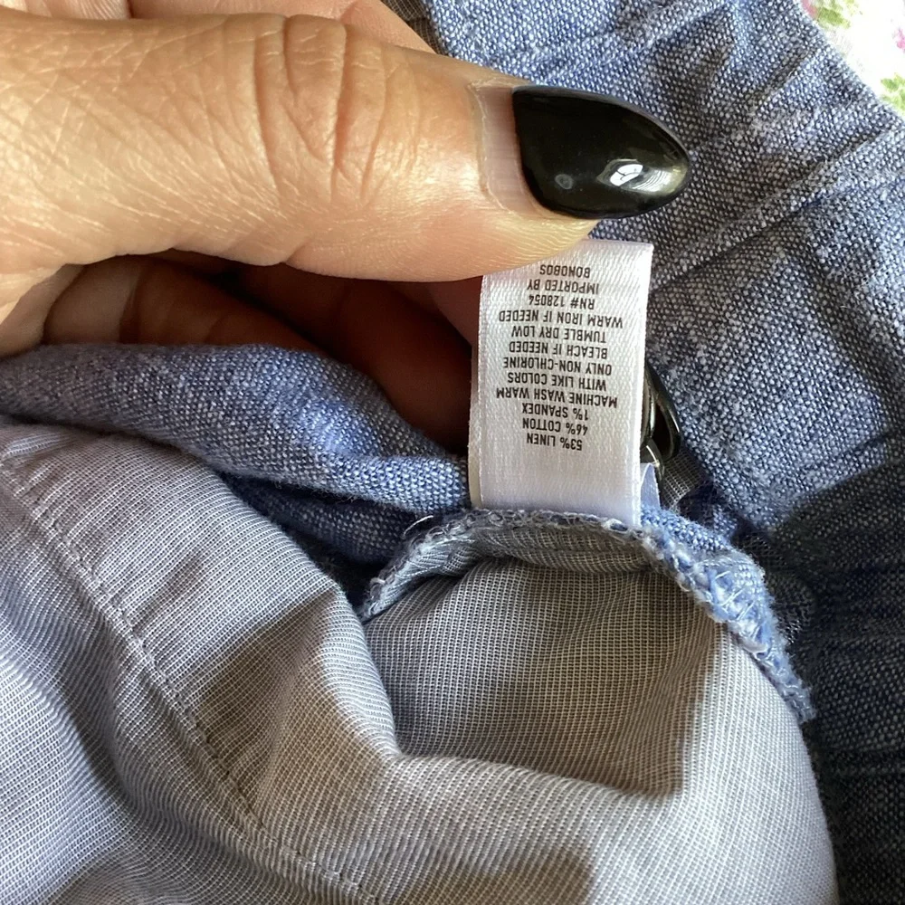 Bonobos Blue Chambray Drawstring Pants Small